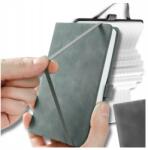  Zsebes szürke mini jegyzetfüzet tervező jegyzettömb vonalas füzet A7 100 lap (Kieszonkowy szary mini notes notatnik zeszyt)