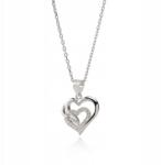 Giorre Ezüst nyaklánc 925 hármas szív cirkóniákkal klasszikus ezüst Giorre (5905804387676)