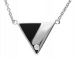 Lovrin Ezüst nyaklánc 925 fekete-ezüst háromszög, ideális ajándék, elegáns (Lovrin 68292)