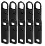  10 darabos fekete fém cipzárhúzó készlet cipzárakhoz, fogantyú (Zestaw 10 sztuk czarnych metalowych zawieszek)