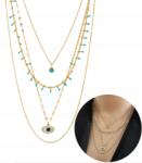 EdiBazzar Aranyozott nyaklánc sebészeti acélból, 18K arany (ZŁOTY Elegancki Naszyjnik Kolia Celebrytka)