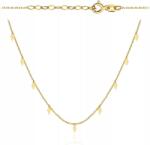 Lovrin Arany nyaklánc 585-ös függő rombuszokkal, állítható 39+3cm, ajándékba (Lovrin)