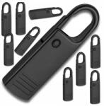  Fekete fém cipzárhúzók készlet cipzárakhoz, 10 db-os, cipzár fogantyú (10 sztuk zawieszek do suwaków uchwyt metalowy)