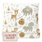  Ágynemű szett kiságyba 90x120 40x60 gyermek ágynemű pamut fehér (POSDZ90)