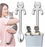 Toys4Boys Kanál Teához, Kávéhoz, Macskás Kanál, Latte Kanál, Ajándék Macskaszeretőknek 2db (2143)