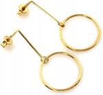 Lovrin Arany fülbevaló 585 karika merev elemmel 14k elegáns ajándékba