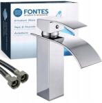  Fürdőszobai Mosdó Csaptelep Cubic Vízesés Álló Króm Design Csaptelep (PF610003)