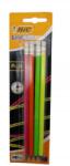 BIC Evolution Fluo grafitceruza készlet, 4 db-os, radírral, Hb keménységű Bic (650)