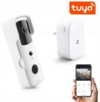  Wifi Videó Kaputelefon Kamera Full Hd Tuya Smart Lengyel Csengő (T30 biały + dzwonek)
