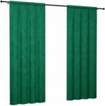 NOW-ART Sima, matt függöny 140x220 Velúr kész függöny, velúr, ráncolóval (ZASŁONKI BUTELKOWA ZIELEŃ PUDROWY RÓŻ)