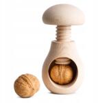 Creative Home Dió- és mogyorótörő, kézi, fa gomba formájú, 10 x 7 cm (X00282HBGR)