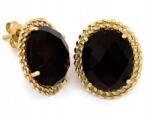 Lovrin Arany fülbevaló 585 nagy fekete ónixszal, arany keretben, 14k-s stiftes (Lovrin)