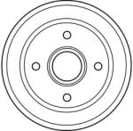 TRW Hátsó fékdob Nissan Pixo Opel Agila Suzuki Alto, Ignis I, Wagon R,