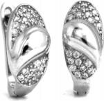 Lovrin 925-ös ezüst fülbevaló, divatos, angol kapcsos, apró cirkónia kövekkel díszítve