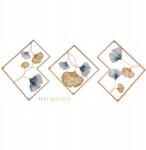  Fali dekoráció, Ginkgo fali dekoráció, Fali dekoráció 3db (8050265932037)