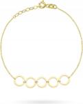 Lovrin Arany női karkötő 585 arany karikákkal, anker fonattal, 19 cm, 14 karátos, ajándékba (lovrin86633)