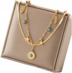 EdiBazzar Arany Női Nyaklánc 18K Arannyal Futatott 316L Sebészeti Acél (ZŁOTY Elegancki Naszyjnik Kolia Celebrytka)