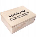 Creative Deco Gravírozott doboz saját szöveggel, születésnapi ajándék, Uv nyomtatás, 40x30x14 cm (JANCDSD140BCUSTOMWISHTEXTBOXFBM)