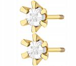 ZŁOCISTO Arany Fülbevaló Behajtható Gyémántok Stiftes 585 Arany Ajándék Gravírozás (DLA DZIEWCZYNY NARZECZONEJ) - allegro - 111 190 Ft