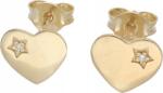 Lovrin Arany fülbevaló 585 szív alakú gyémántokkal, elegáns design nőknek 14kt (Lovrin 60538)