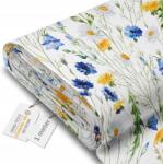 DreamRoots Vízálló Kárpitos Vitorlavászon Anyag 160x100 cm Fehér Virágmintás (B0BWL5BPDK)