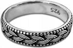 Lovrin 925-ös ezüst gyűrű fonott mintával, 18-as méret, stílusos ajándék hölgyeknek (Lovrin 66804)