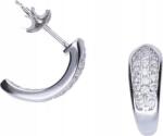 Lovrin Ezüst fülbevaló 925-ös tűvel, cirkónia kövekkel, 2, 33g, divatos minta, ajándéknak is kiváló (Lovrin 46451)