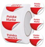  Öntapadós címkék tekercsen, 500 db. Lengyel Márka, öntapadós termékekhez, csomagokhoz (naklejka Polska Marka produkty samoprzylepne)