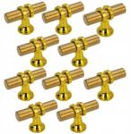 B&B 10 db Apollo bútorfogantyú, arany színű gomb szekrényhez, fiókhoz, glamour stílusban (Z10 G110 ZL)