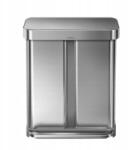 simplehuman Szemeteskosár rozsdamentes acél simplehuman 58l ezüst (CW2025)