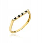 Lovrin Arany gyűrű 585 fehér cirkóniával és fekete kövekkel 1, 13g (58718338)