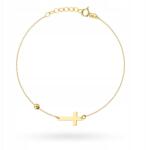 Lovrin Arany karkötő 585 kereszt és golyócska kövek nélkül, finom ajándék, 14k (59632339)