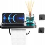  Sriiano Fúrómentes Toalettpapír Tartó Polccal, Fekete (B0D41K4GXH)