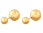 Lovrin Arany fülbevaló 585, két divatos golyó, stekkeres záródás, kő nélkül s