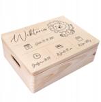 Creative Deco Emlékdoboz születés ajándék keresztelő méteráru uv nyomtatás 40x30x14cm (JANCDSD140CUSTOMLIONLINEFBM)