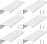  Rejtett Szekrényfogantyúk, Tartós Alumínium Ötvözet, Fehér, 6 Darabos Szett (WONWHITE)