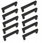 B&B 10 db Klasszikus bútorfogantyú 128 mm fekete Fém fiókgomb (Z10 U102 L128 CZ)