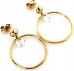 Lovrin Arany fülbevaló 585 karika, stekkeres, cirkónia köves, elegáns, ajándéknak (Lovrin)