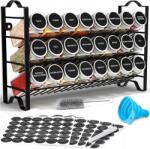 BOTC Fűszertartó Állvány Polc Konyhai Fém 24 Ingyenes Fűszertartó Üveg (Regał na Przyprawy Stojak-3 tier)