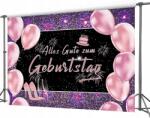  Születésnapi Háttér Party Dekorációs Banner 210 x 150 cm Rózsaszín (B09VFZ4S76)