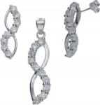 Lovrin 925-ös ezüst ékszerszett végtelen jellel és cirkónia kövekkel, divatos ajándék (Lovrin 54917)