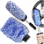  Kefe kesztyű szett x2 multifunkcionális puha felnitisztító mikroszálas mosó (Szczotka rękawica wielofunkcyjna miękka felgi)