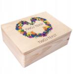 Creative Deco Gravírozott doboz ajándék születésnapra, névnapra, anyák napjára, emlékbe 40x30 (JANCDSD140BCUSTOMMDAYFLOWER2FBM)