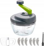  Kézi Zöldségszeletelő Aprító 3 Pengével és Keverővel Hagyma Fokhagyma Daraboló (5906792630676)