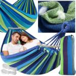 Lewer XXL Kétszemélyes Kerti Hálóágy, Erősített, Nagy Méretű, Akasztófa Rúddal Táska (HAM-N)