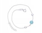 Lovrin Ezüst karkötő 925 kék opállal, divatos mintával, elegáns ajándék (Lovrin 63646)