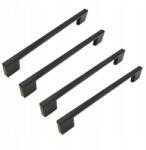 B&B 4 db Fekete bútorfogantyú 160 mm-es fém fogantyú konyhabútorhoz (Z4 U107 L160 CZ)