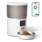  Automata macskaetető, 4 literes kisállateledel adagoló, pontos időzítővel, etetési ütemterv (WiFi-YXDK-4L-W)