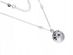 Lovrin Ezüst nyaklánc 925-ös, cirkónia köves gömbbel és divatos medállal, ajándéknak is kiváló (Lovrin 64364)