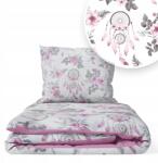 Ankras Ágyneműhuzat 135x100 Gyerek 2EL 100x135 Kiságyhoz (ŁAPACZE P-2 135/100 40/60 RÓŻOWY / RÓŻOWA)